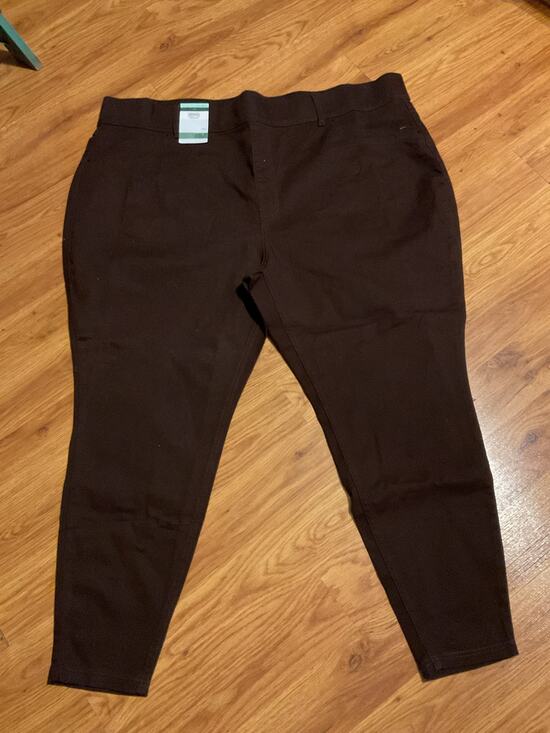 Terra & Sky Denim - Terra & Sky Pull On Jegging Darkest Brown Women’s Size 4X 28/30W NWT